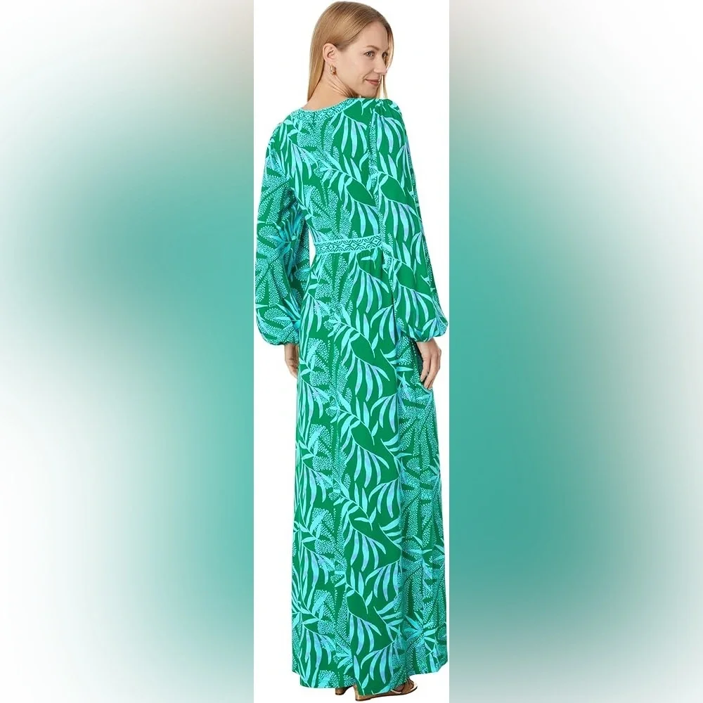 Lilly Pulitzer Wexlee Maxi - Green It’s a Jungle Out There - Picture 2 of 6